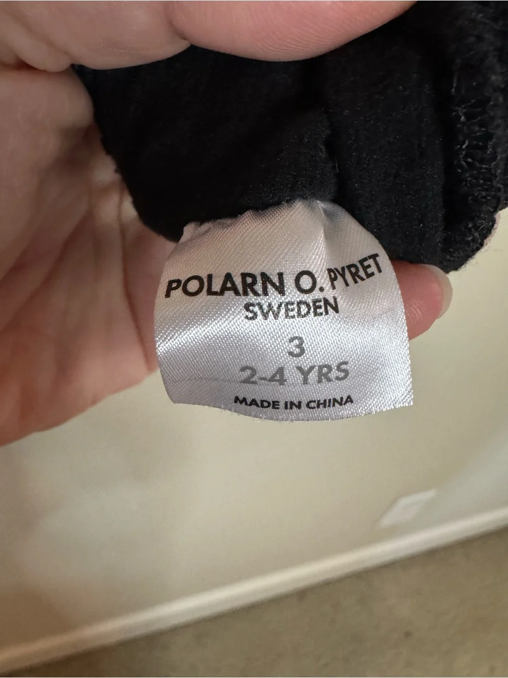 Polarn O Pyret Black Winter Gloves Kids Size 3 2-4 Years Sweden